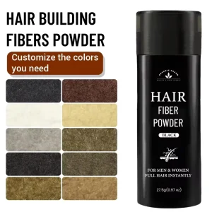 Customizable Color Hair Fibers for Thinning Hair Instant Coverage Hair Building Fibers Powder for Thinning Hair Bulk Bald Powder