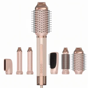 Customizable High Speed 6 in 1 Multi Functional Hair Styling Tool AC Motor Hair Dryer Straightener Curler Heating Drying Comb
