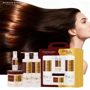 Customizable Luxury 4pcs Herbal Ginseng Hair Growth Set Sulfate Free Nourishing Formula for Thinning Damaged Hair Bulk