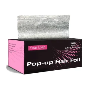 Customizable Pattern Packaging Embossed Aluminum Foil Roll 127*273mm 12 15 18mic Eco Friendly Salon Use Color Pop up Hair Foils