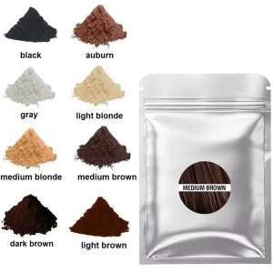 Customize Logo Factory 8 Colors 100% Organic Hair Fiber Powder Thickening Rain Resistant Hair Building Fibers in Bulk
