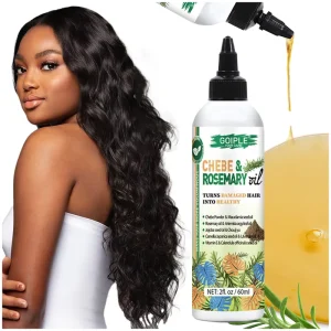 Customize Logo Organic Chebe & Rosemary Hair Growth Oil Smooths Strengthens Anti Hair Loss Hair Care Essential Oil for Women