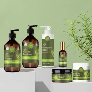 Customize Logo Organic Mint Anti Hair Loss Shampoo and Conditioner Hair Mask Rosemary Essential Oil Hair Growth Care Set