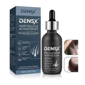 Customized Logo 60ml Organic Anti Loss Fast Hair Growth Serum Castor Ginger Biotin Oil Set Darma Roller Regrowth Nourishing
