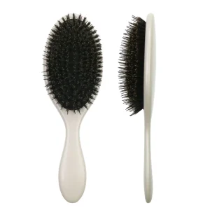 Customized Logo Massage Hair Brush Hair Care Soft Tangled Bristle Brush with Wild Boar Bristles