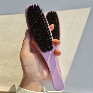 Customized Logo Pink Anti Static Scalp Massage Hairbrush Handle Comb Hair Brush for Daily Use