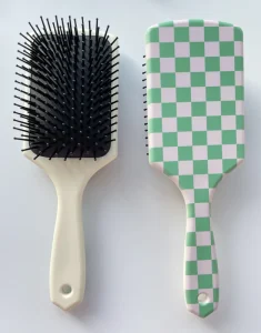 Customized Nylon Bristles Hair Brush with Rubber Finish for Daily Use with Customized 3D Printing Finish