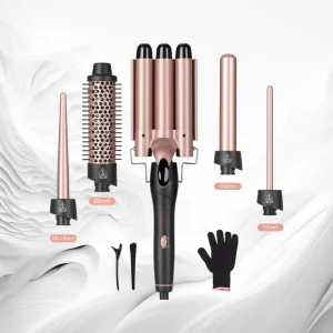 Customized PTC Fast Heating Wand Curler Professional Hair Styling Tools LED Hair Curler for Women Girl