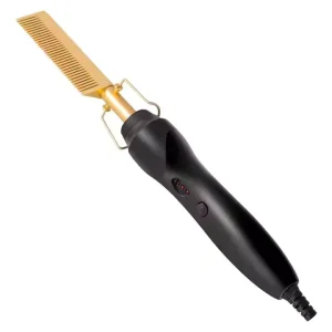 Customized Professional Portable Electric Ceramic Hot Comb Style Hair Straightener for Wigs and Human Hair Salon Tool