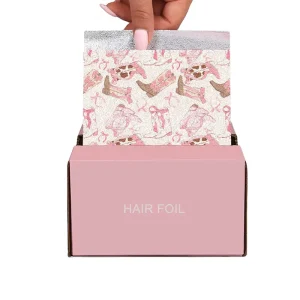 Customized Salon Hair Foil Sheets 5×11 Inch Pop up Popular Size Highlight Embossed Hairdressing Coloring Foil