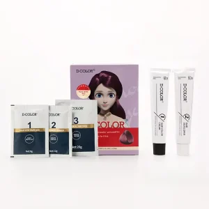 D.COLOR Professional Hair Dye Cream OEM Branded Permanent Hair Color for Hair Color Cream Dyeing Wine Red