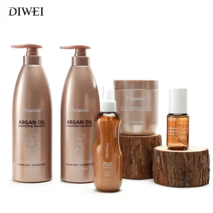 DIWEI egan Organic Repairing Private Label Biotin Argan Oil Custom Hair Growth Oil Moisturizing Shampoo Natural Hair Care Set
