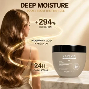 Deep Moisture Mask Anti Dandruff Oil Control Hair Mask with Hyaluronic Acid and Argan Oil 500ml