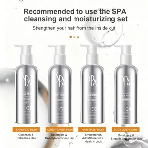 Deep Nourish Dry Split Ends Hair Care Set Refreshing Sulfate Free Shampoo Conditioner Hair Mask Body Wash 4pcs Kit