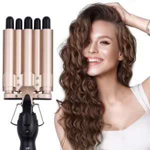 Deep V Curl Wand Five Bar Hair Curler Egg Style Curls Five Rod Water Wave Wired AC Powered Multi Gear