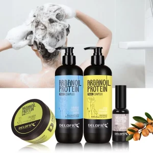 Delofil Hair Treatment Mask Natural Organic Sulfate Free Shampoo and Conditioner Argan Oil Keratin Hair Mask Hair Care Set