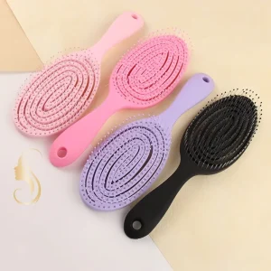 Detangling Hair Brush Nylon Bristles Vent Brush for Fast Drying Gentle on Scalp Wet Dry Hairbrush for Women Men