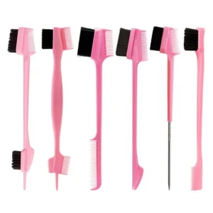 Double Sided Edge Control Hair Brush Comb Eyebrow Brush Smooth Comb Grooming Edge Brush