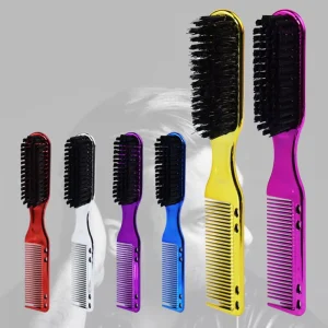 Double Sided Fashionable Plastic Hair Comb & Brush with Hair Straightener Comfortable Waterproof Design for Beard & Hair Care