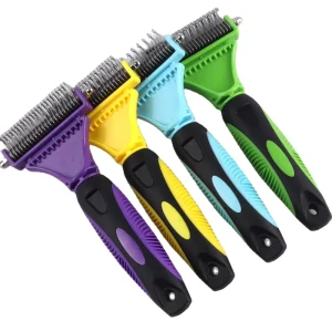 Double Sided Knotted Comb 23+12 Hair Removal Rake Comb PET Supplies for Cleaning and Beauty ABS Material