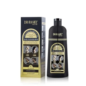 Dr Rashel Collagen Argan Oil Natural Black Hair Dye Color Shampoo 400ml