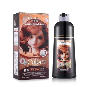 Dropshipping Mokeru 500ml Natural Magic Permanent Hair Color Dye Shampoo Anti Grey Hair Color Shampoo for Women Cover Gray Hair