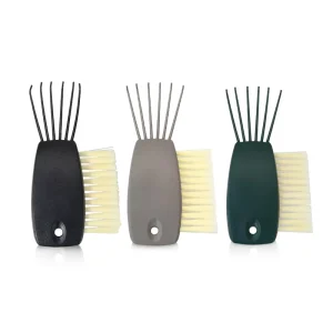 Dual Purpose Nylon Bristle Hairbrush Cleaner Plastic Comb Hair Removal Tool