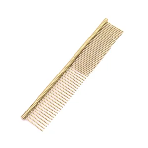 Durable Eco Friendly Luxury Pet Grooming Comb with Stainless Steel Teeth and Non Slip Handle for Cats and Dogs