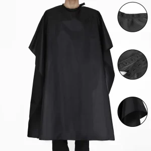 Durable PE Disposable Barber Cape Waterproof Hair Cutting Salon Capes for Hair Dye Made of Polyester