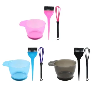 Durable Plastic Hair Dye Color Brush Bowl Set Hair Tint Mixer Easy to Use Custom Logo Salon Use Styling Accessories