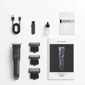 Durable Stainless Steel ABS Barber Clippers Cordless Professional Hair Clippers Rechargeable Hair Trimmer
