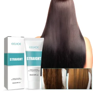EELHOE Protein Correcting Hair Straightening Cream Silk Gloss Hair Straightening Cream Nourishing Fast Smoothing Collagen Hair