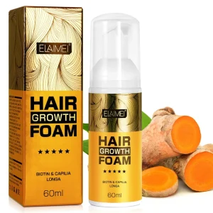ELAIMEI Private Label Organic Custom logo Nourishing Hair Repairing Foam Hair Growth Mousse hair Mousse