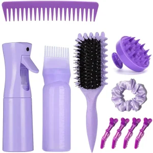 Eco Friendly Durable 10Pcs Hair Styling Tool Kit Professional Salon Home Comb Brush Set for Curly Hair Curl Define