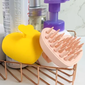 Eco Friendly Heart Silicone Hair Scalp Massage Shampoo Brush