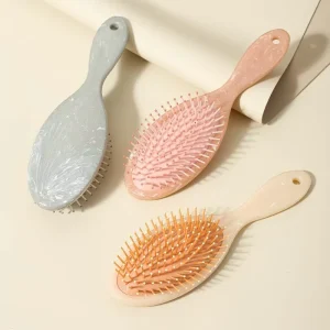 Eco Friendly New Fashion Unique Design Air Cushion Detangling HairBrush for Wet and Dry Hair Brush Marble Hair Comb