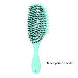 Eco-friendly Definition Styling Comb Wheat Straw Handle Detangling Hairbrush Scalp Massage Comb