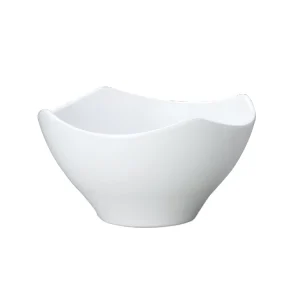 Eco friendly Melamine Round White Bowl Unbreakable Reusable Hot Pot Vegetable Salad Mixing Bowl for Restaurant Use