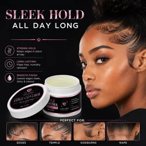 Edge Control Customized Strong Hold Pomade Styling Gel Waterproof Sweatproof Extra Hold Hair Pomade