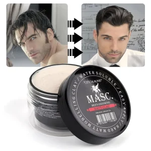 Edge Control Pomade Hair Wax Long Lasting 48 Hours Organic Salon Hair Clay for Men