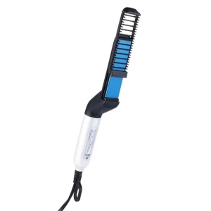 Electric Ceramic Beard Straightening Brush Comb Iron Hair Straightener Styling Comb for Men Women