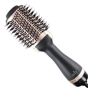 Electric Classic Negative Ions 3 in 1 Hot Air Brush One Step Hair Dryer Volumizer Curling Styler Round Home Hair Styling Tool