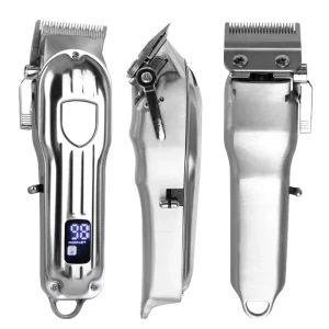 Electric Clippers Barber Accessories Grooming USB Rechargeable Cordless Close Cutting Stainless Steel Trimmer Hair Trimmer Metal