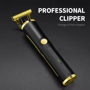 Electric Hair Clipper Black Gold Hair Trimmer Professional Hair Cut Machine