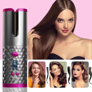 Electric Hair Curler Wireless Charging Fully Automatic Styling Portable LED Digital Alloy Hair Styling Tool