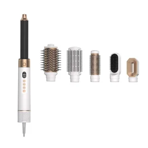 Electric Hair Styler 6 in 1 Hair Dryer Hot Air Brush Professional Hair Straightener Curling Styling Tools Set