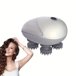 Electric Head Massager with Deep Tissue Scalp Kneading Vibrator for Shoulder Neck Back Relaxation