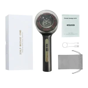 Electric Red Light Scalp Massage Device Plastic Material Hair Growth Applicator Heating Oil Comb Electric Hair Oil