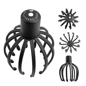 Electric Scalp Massager Octopus Head Massager Stress Relax 12 Claw Vibrating Nodes Hair Scalp Relaxation Fatigue Relief