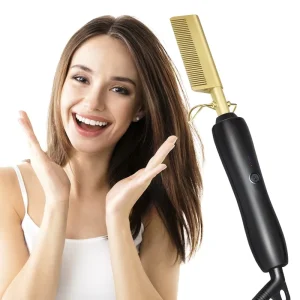 Electric Style Heat Resistant Brush Salon Professional Heating Comb